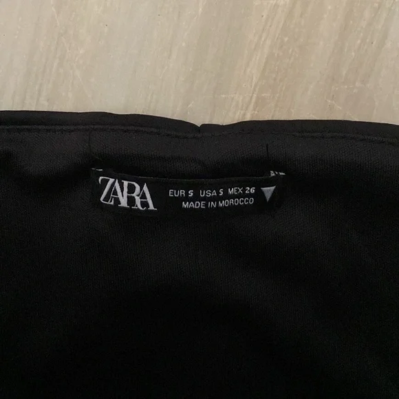 Zara Black Satin Bustier Top Small - Picture 2 of 3